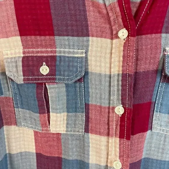 Lucky Brand Long Sleeve Check Shirt Size Medium - Picture 3 of 7